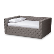 Baxton Studio Anabella Modern and Contemporary Grey Fabric Upholstered Full Size Daybed